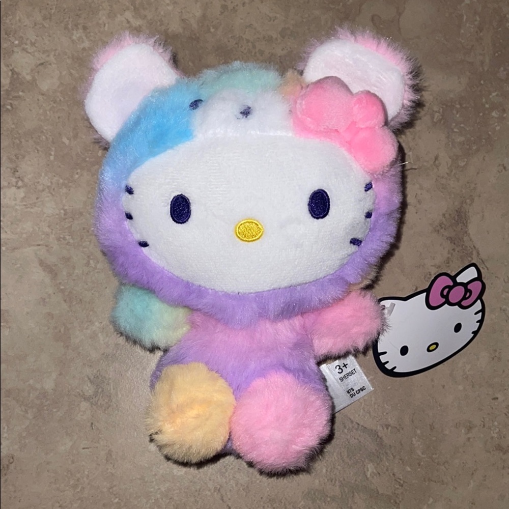 Hello Kitty White and Pink Stuffed Animal Plush